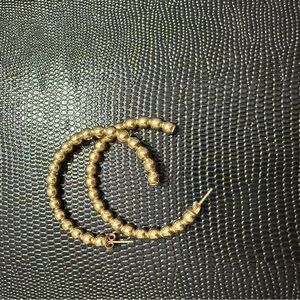 Enewton  Gold Beaded Hoop Earrings
